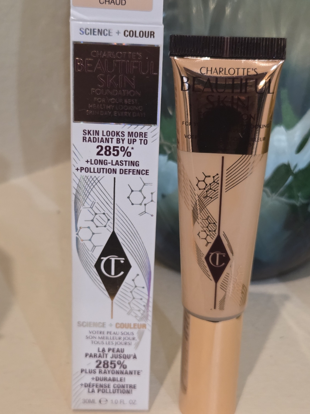 Charlotte Tilbury Beautiful Skin Foundation 2 Warm 30mL 1 fl oz New in Box
